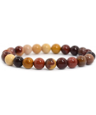 8mm Round Beads Stretch Bracelet 7 Inch Unisex Mookaite Jasper $8.84 Bracelets