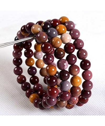 8mm Round Beads Stretch Bracelet 7 Inch Unisex Mookaite Jasper $8.84 Bracelets