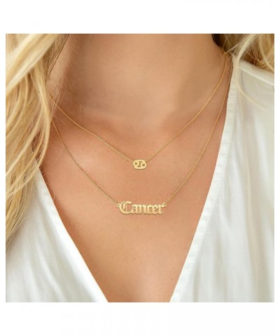 Astrology Necklace for Women 18K Gold Plated 12 Constellation Zodiac Necklace Taurus-1 $10.25 Necklaces