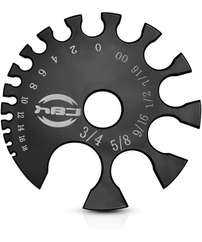 Body Jewelry Piercings Gauge Measurement Wheel, Black Acrylic - MM & Gauges $10.67 Body Jewelry