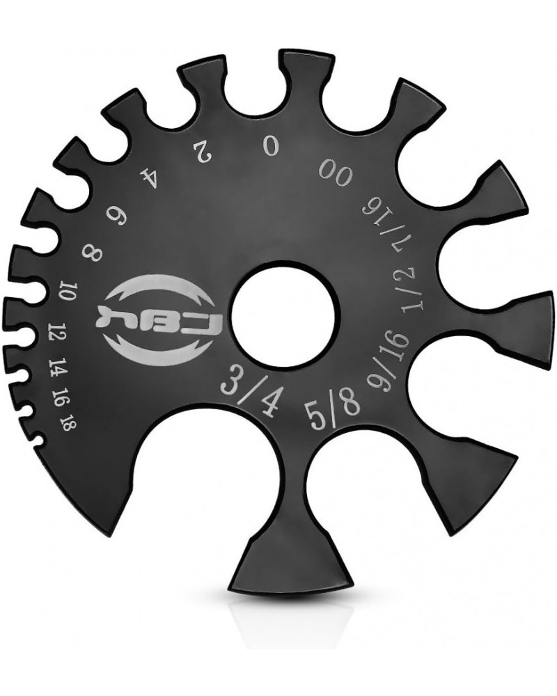 Body Jewelry Piercings Gauge Measurement Wheel, Black Acrylic - MM & Gauges $10.67 Body Jewelry