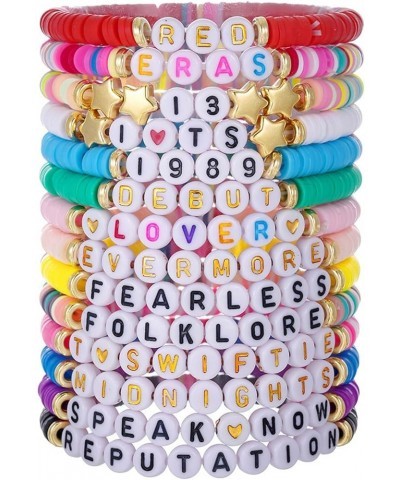 Taylor Love Bracelet, 1989 Anti-Hero Fearless Midnight Bracelets for Women Girls, Rope Weaving Colorful Letter Beads Adjustab...