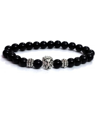 Lion Head Protection Lucky charm Black Onyx Crystal Bracelet For Men And Women, M, Crystal, crystal $11.40 Bracelets