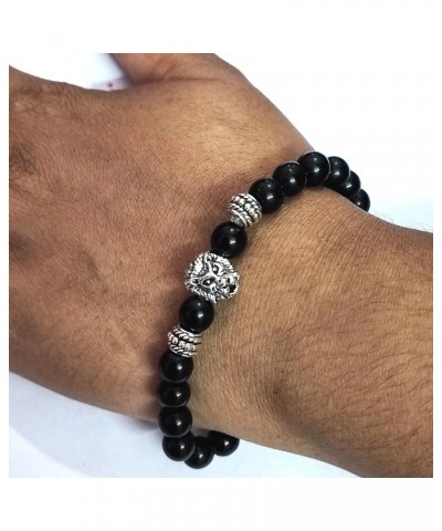 Lion Head Protection Lucky charm Black Onyx Crystal Bracelet For Men And Women, M, Crystal, crystal $11.40 Bracelets