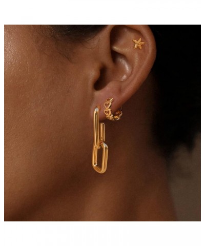 Hoop Earrings for Women Gold Half Open Stud 18K Gold Filled Small Simple Delicate Hypoallergenic Illusion Ear Jewelry Link $8...