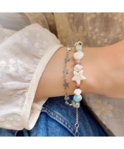 Y2k Bracelet For Women Cute Aesthetic Star Beaded Double Layer Bracelets Fairycore Jewelry Fairy Grunge Accessories A $10.07 ...