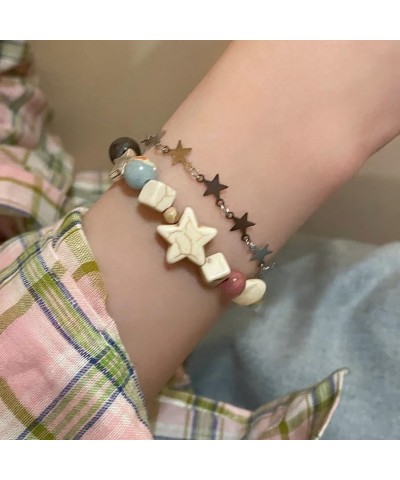 Y2k Bracelet For Women Cute Aesthetic Star Beaded Double Layer Bracelets Fairycore Jewelry Fairy Grunge Accessories A $10.07 ...