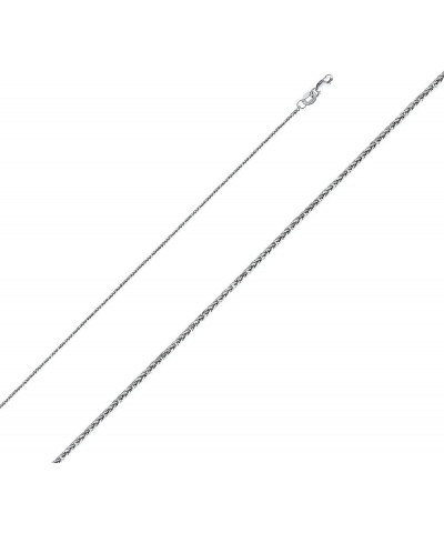 14K Solid Gold Square Wheat Chains (Select Options) 18 Inches White Gold $94.29 Necklaces