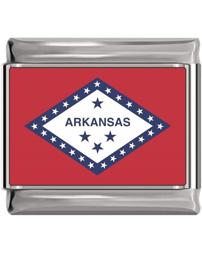 New Charms State Flag Photo Italian Charm Charm - US States Arkansas $7.77 Bracelets