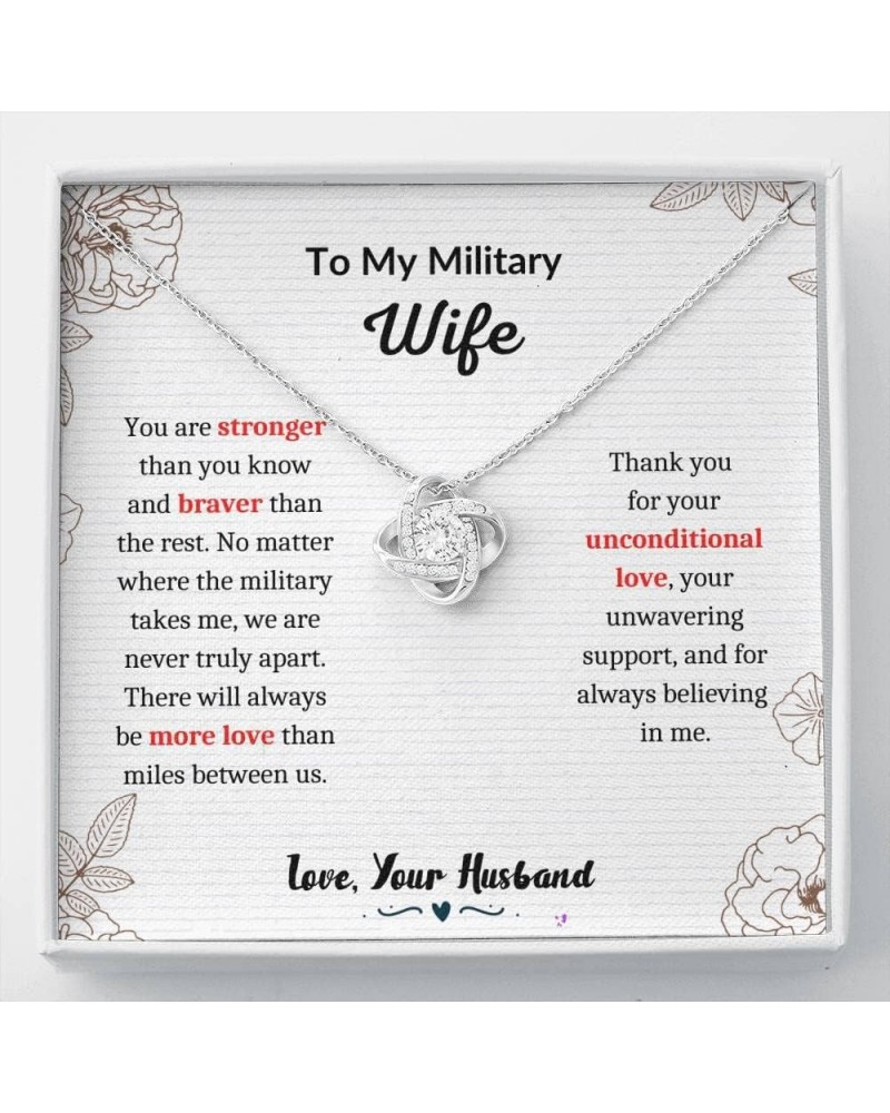 Military Wife Love Knot Necklace, Army Wife, Military Wife Gift, Necklace for Military Wife, Military Spouse Gift, Deployment...