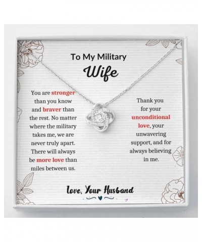 Military Wife Love Knot Necklace, Army Wife, Military Wife Gift, Necklace for Military Wife, Military Spouse Gift, Deployment...