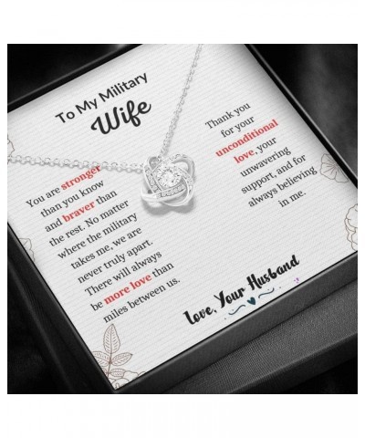 Military Wife Love Knot Necklace, Army Wife, Military Wife Gift, Necklace for Military Wife, Military Spouse Gift, Deployment...