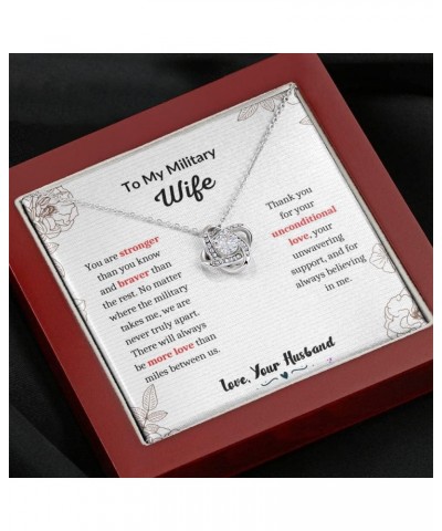 Military Wife Love Knot Necklace, Army Wife, Military Wife Gift, Necklace for Military Wife, Military Spouse Gift, Deployment...