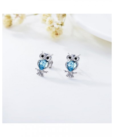 925 Sterling Silver Panda/Koala/Owl/Turtle/Crab/Giraffe/Sloth Cute Animal Stud Earrings, Embellished with Crystals from Austr...