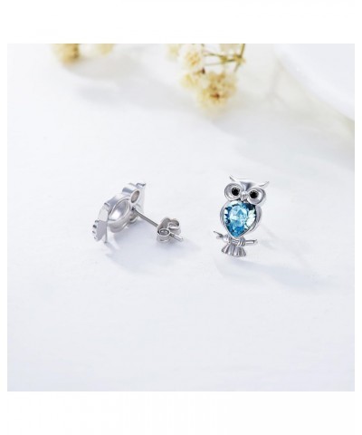 925 Sterling Silver Panda/Koala/Owl/Turtle/Crab/Giraffe/Sloth Cute Animal Stud Earrings, Embellished with Crystals from Austr...