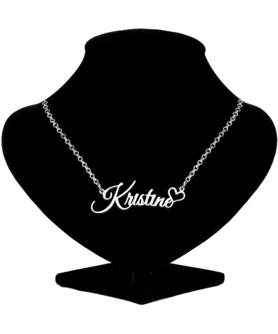 Personalized Name Custom Any Name Necklace Sterling Silver Heart Pendant Jewelry Gift for Women Girls Kristine $20.27 Necklaces