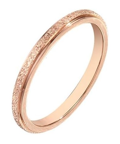 2mm Wedding Band for Women Matt Brushed Finish Comfort Fit Stackble Plain Ring Engagement Promise Ring Rose Gold $13.99 Rings