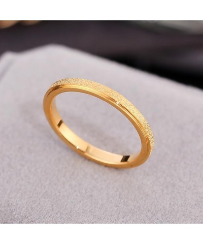 2mm Wedding Band for Women Matt Brushed Finish Comfort Fit Stackble Plain Ring Engagement Promise Ring Rose Gold $13.99 Rings