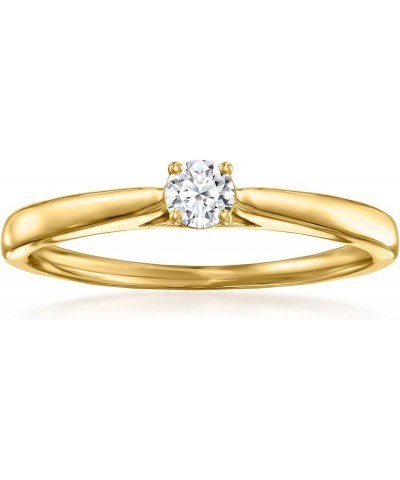 0.15 Carat Lab-Grown Diamond Solitaire Ring in 18kt Gold Over Sterling $37.44 Rings