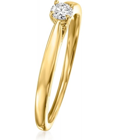 0.15 Carat Lab-Grown Diamond Solitaire Ring in 18kt Gold Over Sterling $37.44 Rings