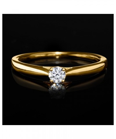 0.15 Carat Lab-Grown Diamond Solitaire Ring in 18kt Gold Over Sterling $37.44 Rings