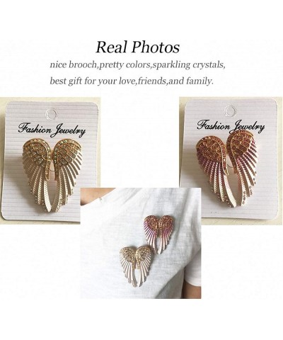 Vintage Angel Wings Brooch Pins Women Jewelry Antique Gold Brooches Pink $9.81 Brooches & Pins