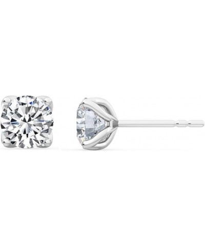 1-5 Carat (ctw) White Gold Round Cut LAB GROWN Diamond Four Prong Stud Earrings (Color E-F Clarity VS2-SI1) Platinum 3.0 cara...