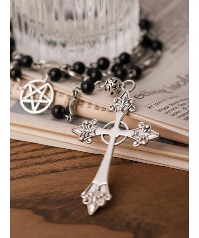 Gothic Cross Necklace, Zinc Alloy Cross Necklace, Goth Jewelry Gift for Women $11.39 Necklaces