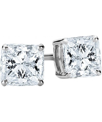 1-5 IGI Certified LAB-GROWN Princess Cut Diamond Earrings 4 Prong Screw Back Value Collection (G-H Color, SI1-SI2 Clarity) 4....