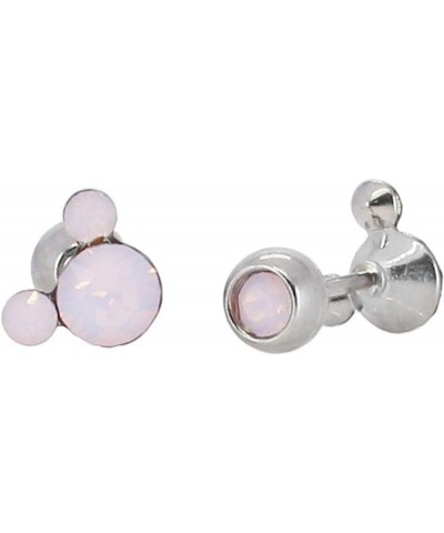 Mickey mouse stud earrings piercing 20G tiny CZstud piercing earring screw back ball Pinkopal $10.15 Earrings