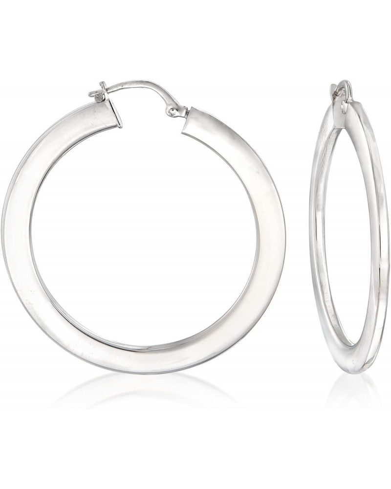 Italian Sterling Silver Hoop Earrings $36.26 Earrings