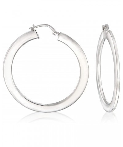 Italian Sterling Silver Hoop Earrings $36.26 Earrings