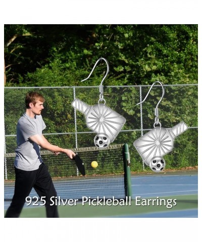 Pickleball/Baseball Earrings Sterling Silver Pickleball Paddle Jewelry Gifts for Women Pickleball $12.38 Earrings