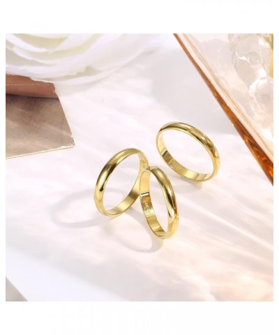 14K Gold Filled Rings Stacking Rings for Women StackableThin Ring Plain Knuckle Thumb Statement Rings Midi Pinky Band Rings C...