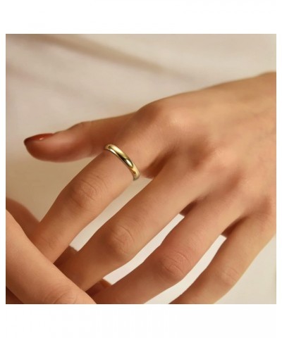 14K Gold Filled Rings Stacking Rings for Women StackableThin Ring Plain Knuckle Thumb Statement Rings Midi Pinky Band Rings C...