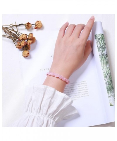 Natural Healing Crystal Beads Bracelet Gemstone Couple Adjustable Gift Bracelet 1pcs Rose Quartz $8.39 Bracelets