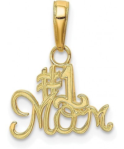 14k Yellow Gold Best Mom Necklace Charm Pendant Fine Jewelry For Women Gifts For Her $58.78 Necklaces