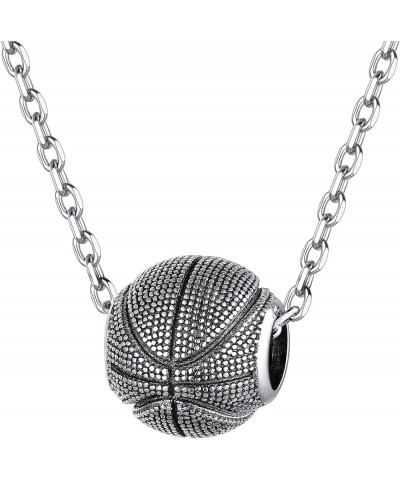 Women Men 925 Sterling Silver Soccer/Football/Baseball Ball Pendant Necklace with 18 Inch Chain Sport Jewelry for Sport Fans ...