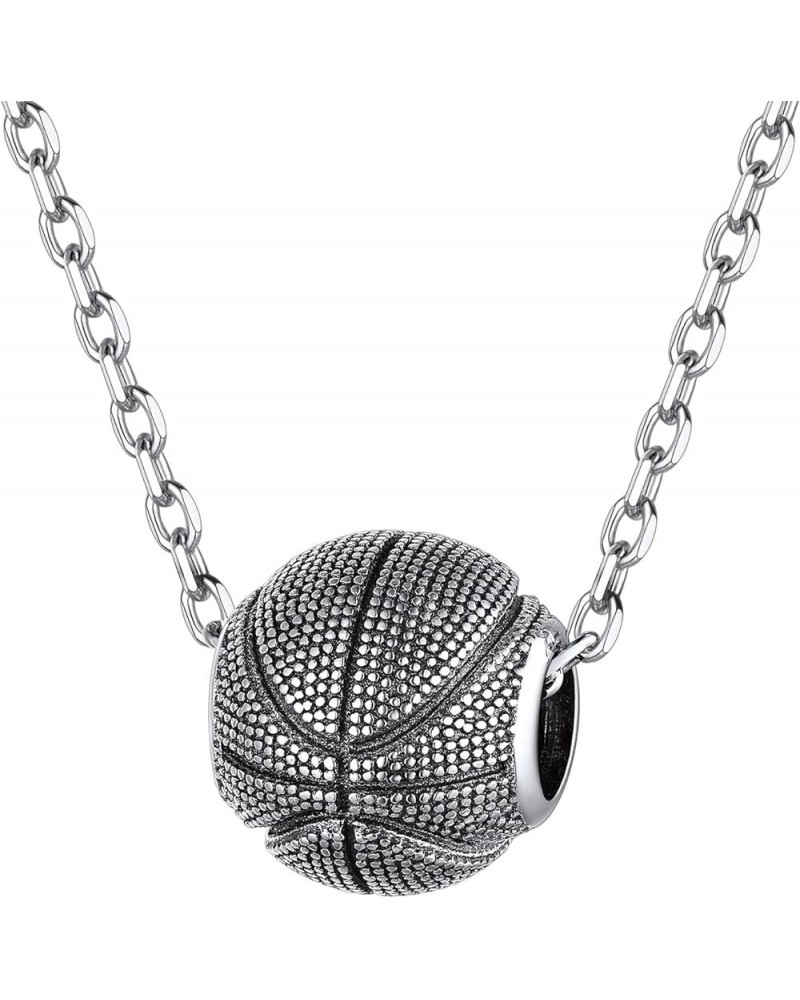 Women Men 925 Sterling Silver Soccer/Football/Baseball Ball Pendant Necklace with 18 Inch Chain Sport Jewelry for Sport Fans ...