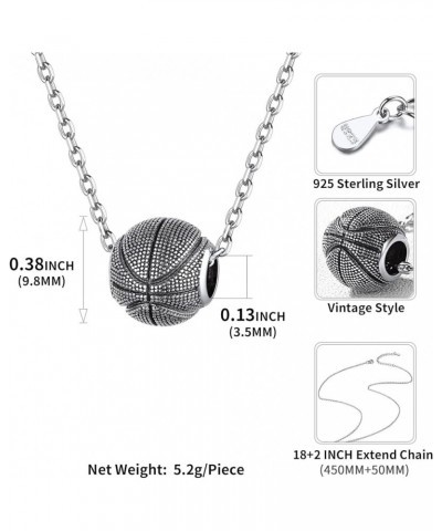 Women Men 925 Sterling Silver Soccer/Football/Baseball Ball Pendant Necklace with 18 Inch Chain Sport Jewelry for Sport Fans ...