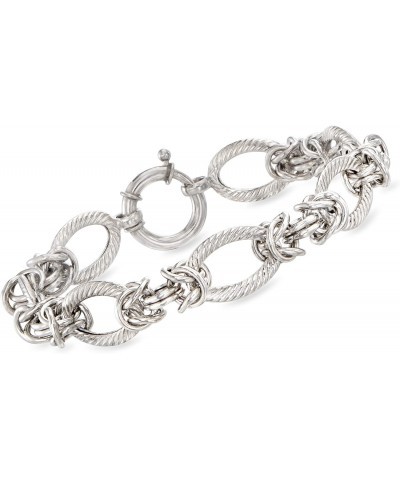 Sterling Silver Alternating-Link Bracelet. 7 inches $44.64 Bracelets