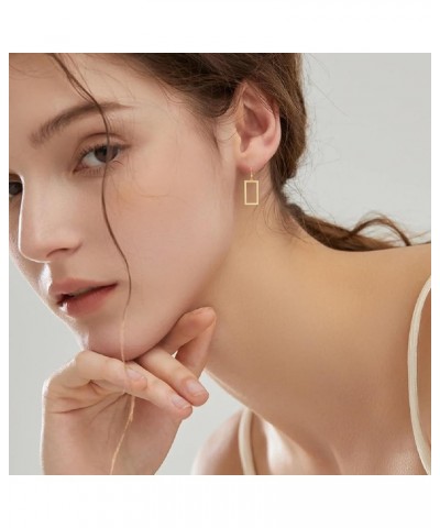 Chic Hollow Geometric Dangle Hoop Earrings Irregular Shapes Are Made Of Alloys For Women And Girls style-3 $5.39 Earrings