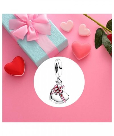 Family Love You Heart Mom Dangle Charms for Women Necklace or Bracelet Charm in 925 Sterling Silver,Mother's Day Jewelry Gift...