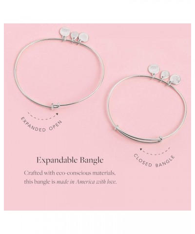 Food Expandable Bangle for Women, You Have a Pizza My Heart Charm, Shiny Silver Finish, 2 to 3.5 in $13.08 Bracelets