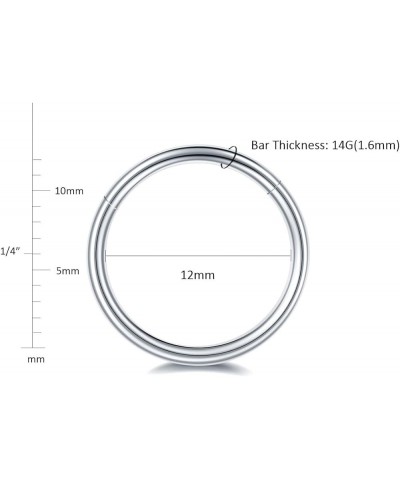 14G 16G 18G 20G Nose Ring Hoop Stainless Steel Hinged Segment Ring Hoop Nose Clicker Ring Tragus Helix Cartilage Daith Rook E...