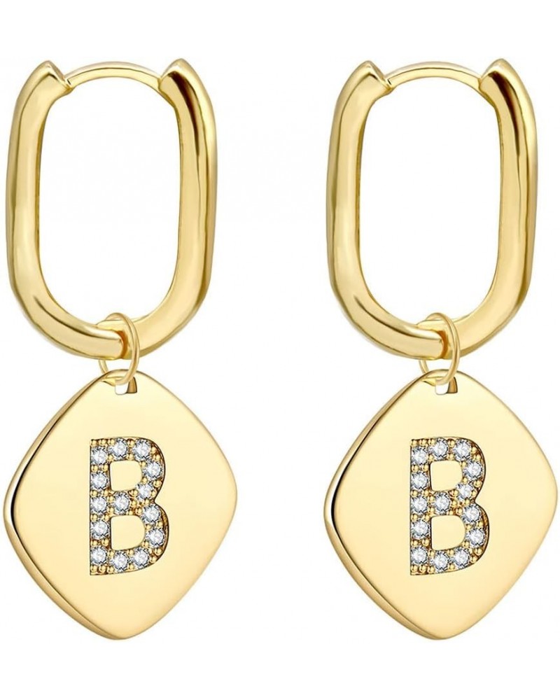 B Letters Drop Earrings.Gold Alloy Dangle Earrings Exaggerated Initial Letter B Drop Earrings Fashion Jewelry Gifts for Women...