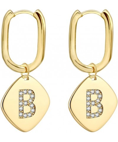 B Letters Drop Earrings.Gold Alloy Dangle Earrings Exaggerated Initial Letter B Drop Earrings Fashion Jewelry Gifts for Women...