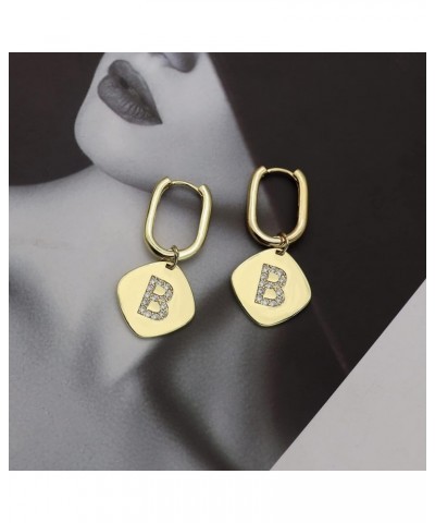 B Letters Drop Earrings.Gold Alloy Dangle Earrings Exaggerated Initial Letter B Drop Earrings Fashion Jewelry Gifts for Women...