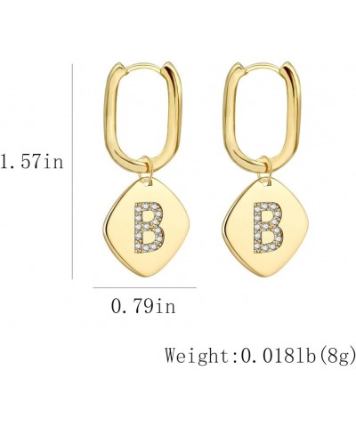 B Letters Drop Earrings.Gold Alloy Dangle Earrings Exaggerated Initial Letter B Drop Earrings Fashion Jewelry Gifts for Women...