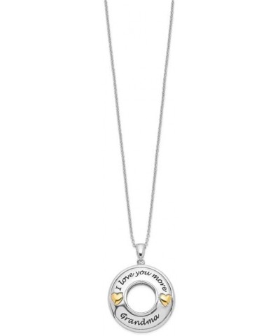 Sterling Silver Gold Plated Antique Cubic Zirconia I Love You More Grandma Necklace, 18 $38.75 Necklaces